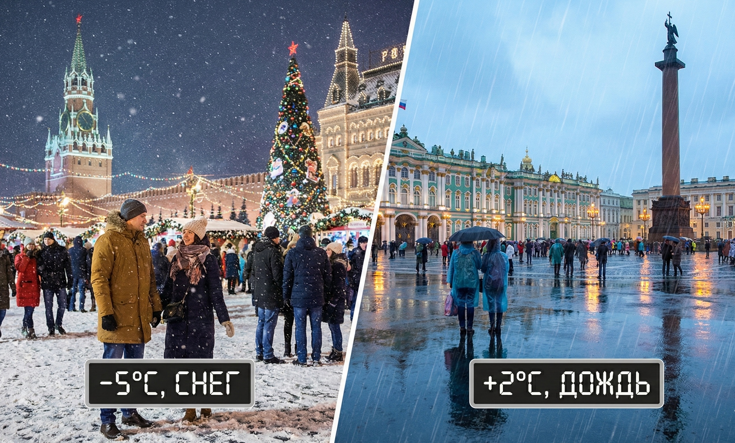 Прогноз погоды на Новый год в Москве и Санкт-Петербурге: детали